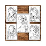 Carti si Birotica - Carti - Carti pentru copii - Carti de colorat - Carte de colorat pentru adulti, 50 de ilustratii, Anime Princesses - Volumul I, 106 pagini, A5 - Infinity.ro