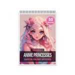 Carti si Birotica - Carti - Carti pentru copii - Carti de colorat - Carte de colorat pentru adulti, 50 de ilustratii, Anime Princesses - Volumul I, 106 pagini, A5 - Infinity.ro