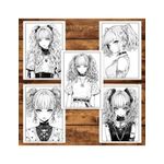 Carti si Birotica - Carti - Carti pentru copii - Carti de colorat - Carte de colorat pentru adulti, 50 de ilustratii, Anime Pastel Goth Girls, 106 pagini, A5 - Infinity.ro