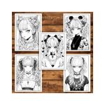 Carti si Birotica - Carti - Carti pentru copii - Carti de colorat - Carte de colorat pentru adulti, 50 de ilustratii, Anime Pastel Goth Girls, 106 pagini, A5 - Infinity.ro