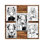 Carti si Birotica - Carti - Carti pentru copii - Carti de colorat - Carte de colorat pentru adulti, 50 de ilustratii, Anime Goth Girls, 106 pagini, A5 - Infinity.ro