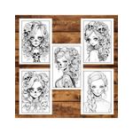 Carti si Birotica - Carti - Carti pentru copii - Carti de colorat - Carte de colorat pentru adulti, 50 de ilustratii, Anime Skull Girls 106 pagini, A5 - Infinity.ro
