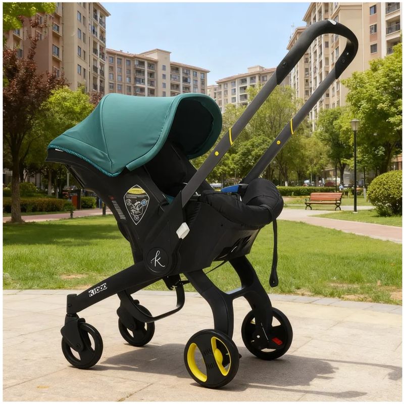 Jucarii, Copii si Bebe - Carucioare si articole de transport - Carucioare - Carucioare 2 in 1 - Carucior transformabil 2 in 1 pentru bebelusi, 0-18 luni, pana la 13 kg, verde - Infinity.ro