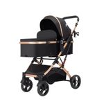 Jucarii, Copii si Bebe - Carucioare si articole de transport - Carucioare - Carucioare 2 in 1 - Carucior 2 in 1 pliabil si reversibil pentru bebelusi, cu cos de depozitare, 0-36 luni, pana la 15 kg, gri - Infinity.ro