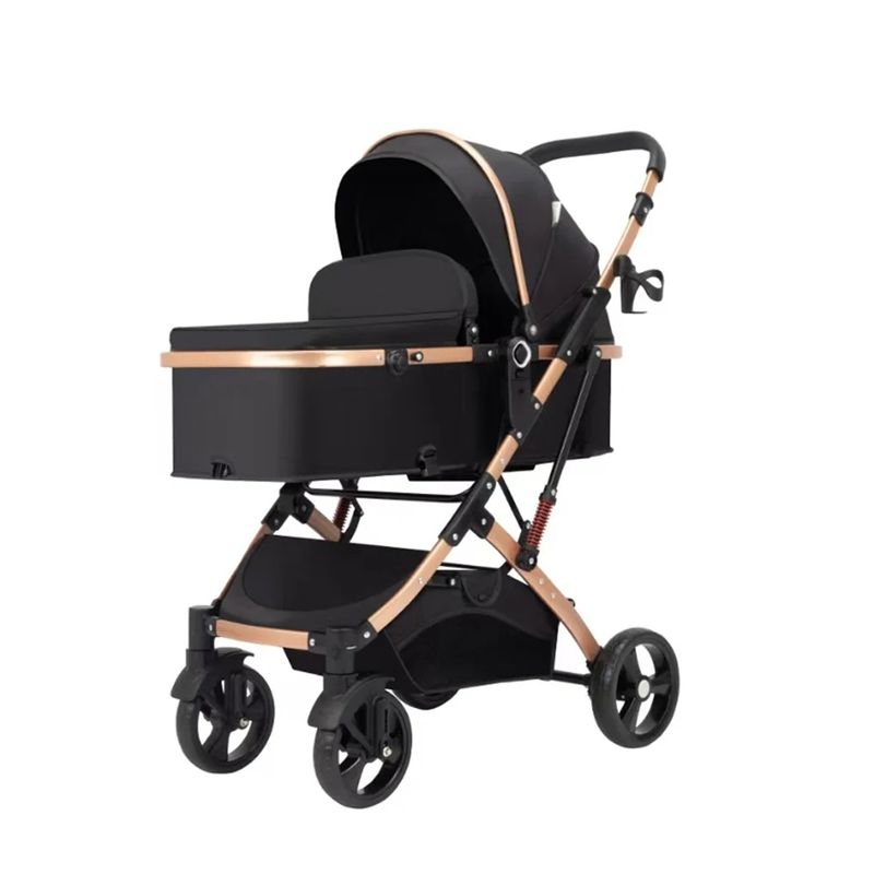 Jucarii, Copii si Bebe - Carucioare si articole de transport - Carucioare - Carucioare 2 in 1 - Carucior 2 in 1 pliabil si reversibil pentru bebelusi, cu cos de depozitare, 0-36 luni, pana la 15 kg, gri - Infinity.ro
