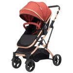 Jucarii, Copii si Bebe - Carucioare si articole de transport - Carucioare - Carucioare 2 in 1 - Carucior 2 in 1 pliabil si reversibil pentru bebelusi, cu cos de depozitare, 0-36 luni, pana la 15 kg, rosu - Infinity.ro