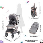 Jucarii, Copii si Bebe - Carucioare si articole de transport - Carucioare - Carucioare 2 in 1 - Carucior 2 in 1 pliabil si reversibil pentru bebelusi, cu cos de depozitare, 0-36 luni, pana la 15 kg, rosu - Infinity.ro