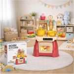 Jucarii, Copii si Bebe - Jucarii si jocuri - Jucarii de rol - Bucatarii copii - Set Bucatarie de jucarie pentru copii, cu sunete si lumini, 27 piese, 3+, multicolor - Infinity.ro
