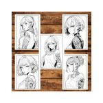Carti si Birotica - Carti - Carti pentru copii - Carti de colorat - Carte de colorat pentru adulti, 50 de ilustratii, Anime Tattoo Girls, 106 pagini, A5 - Infinity.ro