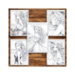 Carti si Birotica - Carti - Carti pentru copii - Carti de colorat - Carte de colorat pentru adulti, 50 de ilustratii, Anime Summer Girls, 106 pagini, A5 - Infinity.ro