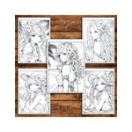 Carti si Birotica - Carti - Carti pentru copii - Carti de colorat - Carte de colorat pentru adulti, 50 de ilustratii, Anime Summer Girls, 106 pagini, A5 - Infinity.ro