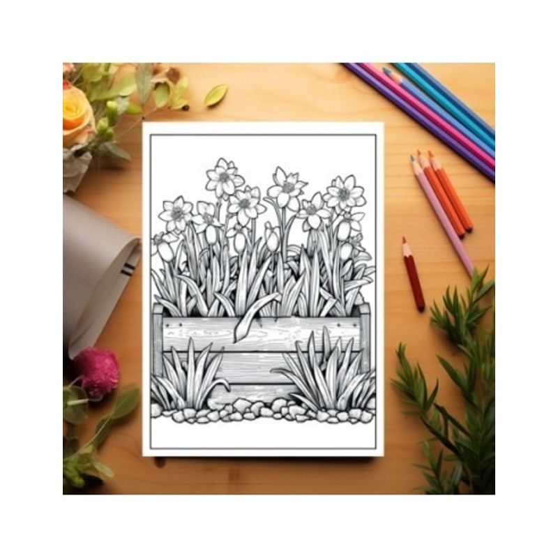Carti si Birotica - Carti - Carti pentru copii - Carti de colorat - Carte de colorat pentru adulti, 50 de ilustratii, Aranjamente Florale - Volumul I, 106 pagini, A5 - Infinity.ro