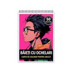 Carti si Birotica - Carti - Carti pentru copii - Carti de colorat - Carte de colorat pentru adulti, 50 de ilustratii, Baieti cu ochelari, 106 pagini, A5 - Infinity.ro