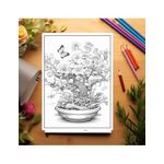 Carti si Birotica - Carti - Carti pentru copii - Carti de colorat - Carte de colorat pentru adulti, 50 de ilustratii, Bonsai, 106 pagini, A5 - Infinity.ro