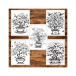 Carti si Birotica - Carti - Carti pentru copii - Carti de colorat - Carte de colorat pentru adulti, 50 de ilustratii, Bonsai, 106 pagini, A5 - Infinity.ro