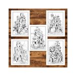Carti si Birotica - Carti - Carti pentru copii - Carti de colorat - Carte de colorat pentru adulti, 50 de ilustratii, Case in ruine, 106 pagini, A5 - Infinity.ro
