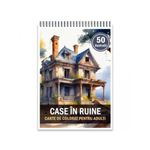 Carti si Birotica - Carti - Carti pentru copii - Carti de colorat - Carte de colorat pentru adulti, 50 de ilustratii, Case in ruine, 106 pagini, A5 - Infinity.ro