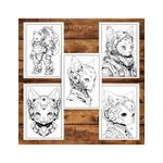 Carti si Birotica - Carti - Carti pentru copii - Carti de colorat - Carte de colorat pentru adulti, 50 de ilustratii, Cyborg Cats, 106 pagini, A5 - Infinity.ro