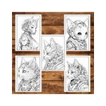 Carti si Birotica - Carti - Carti pentru copii - Carti de colorat - Carte de colorat pentru adulti, 50 de ilustratii, Cyborg Cats, 106 pagini, A5 - Infinity.ro