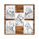 Carti si Birotica - Carti - Carti pentru copii - Carti de colorat - Carte de colorat pentru adulti, 50 de ilustratii, Cyborg Dogs, 106 pagini, A5 - Infinity.ro