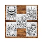Carti si Birotica - Carti - Carti pentru copii - Carti de colorat - Carte de colorat pentru adulti, 50 de ilustratii, Dementa - Volumul I, 106 pagini, A5 - Infinity.ro