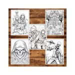 Carti si Birotica - Carti - Carti pentru copii - Carti de colorat - Carte de colorat pentru adulti, 50 de ilustratii, Dementa - Volumul I, 106 pagini, A5 - Infinity.ro
