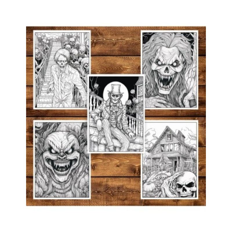 Carti si Birotica - Carti - Carti pentru copii - Carti de colorat - Carte de colorat pentru adulti, 50 de ilustratii, Dementa - Volumul I, 106 pagini, A5 - Infinity.ro