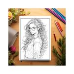 Carti si Birotica - Carti - Carti pentru copii - Carti de colorat - Carte de colorat pentru adulti, 50 de ilustratii, Fete cu ochelari, 106 pagini, A5 - Infinity.ro