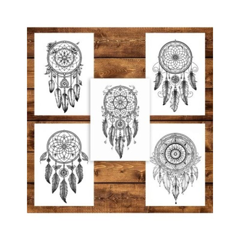 Carti si Birotica - Carti - Carti pentru copii - Carti de colorat - Carte de colorat pentru adulti, 50 de ilustratii, Dreamcatcher - Volumul I, 106 pagini, A5 - Infinity.ro