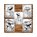 Carti si Birotica - Carti - Carti pentru copii - Carti de colorat - Carte de colorat pentru adulti, 50 de ilustratii, Dinozauri, 106 pagini, A5 - Infinity.ro