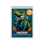 Carti si Birotica - Carti - Carti pentru copii - Carti de colorat - Carte de colorat pentru adulti, 50 de ilustratii, Dinozauri, 106 pagini, A5 - Infinity.ro