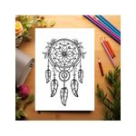 Carti si Birotica - Carti - Carti pentru copii - Carti de colorat - Carte de colorat pentru adulti, 50 de ilustratii, Dreamcatcher - Volumul I, 106 pagini, A5 - Infinity.ro