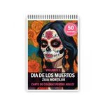 Carti si Birotica - Carti - Carti pentru copii - Carti de colorat - Carte de colorat pentru adulti, 50 de ilustratii, Dia de Los Muertos - Volumul II, 106 pagini, A5 - Infinity.ro