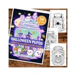 Carti si Birotica - Carti - Carti pentru copii - Carti de colorat - Carte de colorat pentru adulti, 50 de ilustratii, Halloween pufos - Volumul I, 106 pagini, A5 - Infinity.ro
