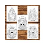 Carti si Birotica - Carti - Carti pentru copii - Carti de colorat - Carte de colorat pentru adulti, 50 de ilustratii, Halloween pufos - Volumul I, 106 pagini, A5 - Infinity.ro