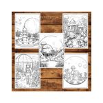 Carti si Birotica - Carti - Carti pentru copii - Carti de colorat - Carte de colorat pentru adulti, 50 de ilustratii, Gardens of the Galaxy, 106 pagini, A5 - Infinity.ro