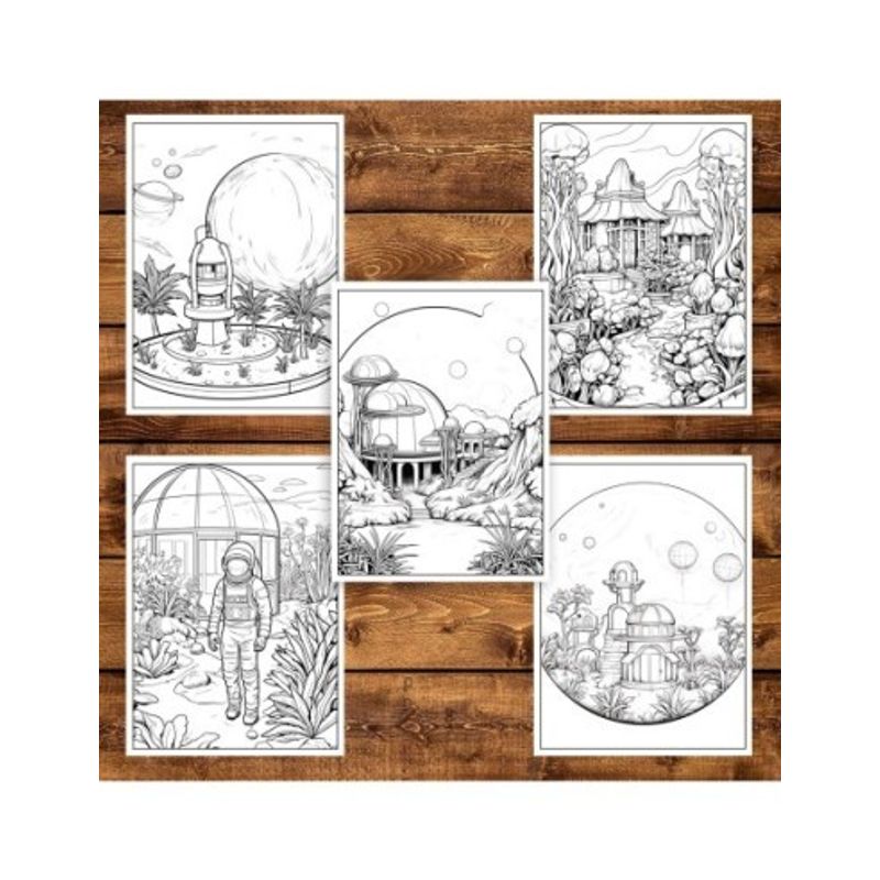 Carti si Birotica - Carti - Carti pentru copii - Carti de colorat - Carte de colorat pentru adulti, 50 de ilustratii, Gardens of the Galaxy, 106 pagini, A5 - Infinity.ro