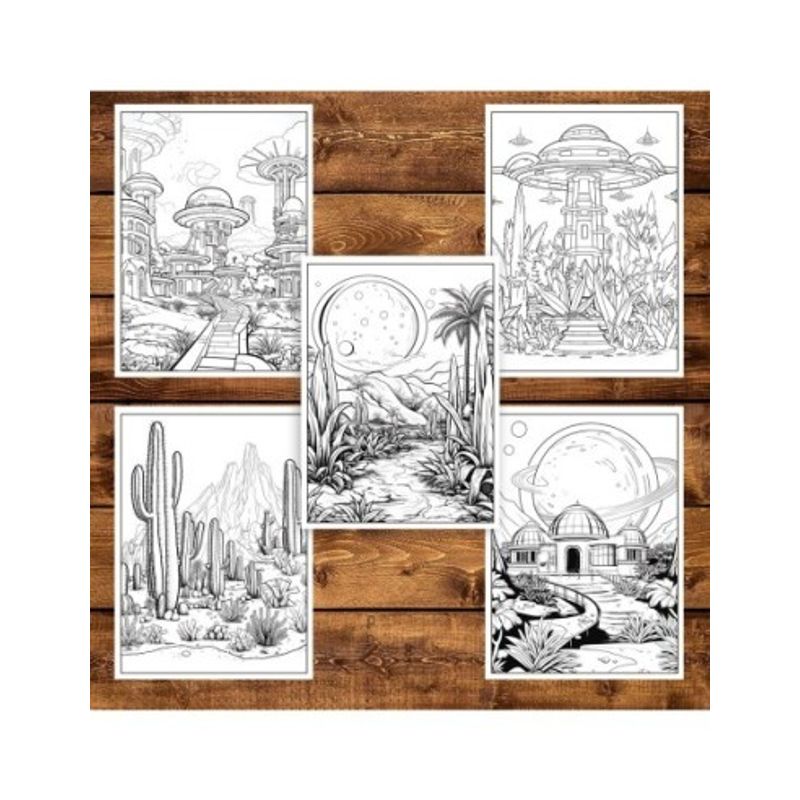 Carti si Birotica - Carti - Carti pentru copii - Carti de colorat - Carte de colorat pentru adulti, 50 de ilustratii, Gardens of the Galaxy, 106 pagini, A5 - Infinity.ro