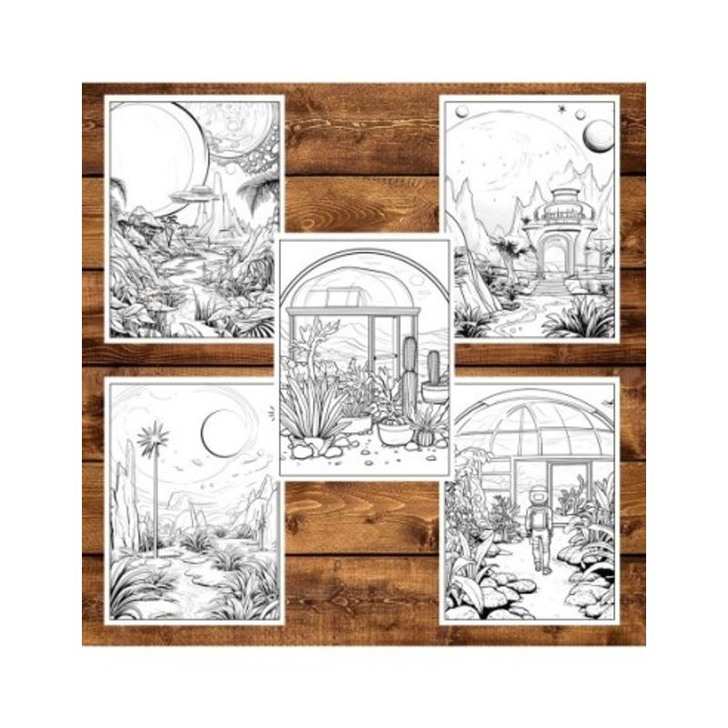Carti si Birotica - Carti - Carti pentru copii - Carti de colorat - Carte de colorat pentru adulti, 50 de ilustratii, Gardens of the Galaxy, 106 pagini, A5 - Infinity.ro
