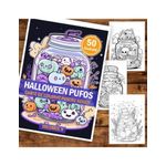 Carti si Birotica - Carti - Carti pentru copii - Carti de colorat - Carte de colorat pentru adulti, 50 de ilustratii, Halloween pufos - Volumul II, 106 pagini, A5 - Infinity.ro
