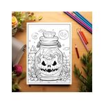 Carti si Birotica - Carti - Carti pentru copii - Carti de colorat - Carte de colorat pentru adulti, 50 de ilustratii, Halloween pufos - Volumul II, 106 pagini, A5 - Infinity.ro