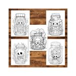 Carti si Birotica - Carti - Carti pentru copii - Carti de colorat - Carte de colorat pentru adulti, 50 de ilustratii, Halloween pufos - Volumul II, 106 pagini, A5 - Infinity.ro