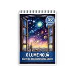 Carti si Birotica - Carti - Carti pentru copii - Carti de colorat - Carte de colorat pentru adulti, 50 de ilustratii, O lume noua, 106 pagini, A5 - Infinity.ro