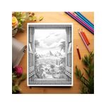 Carti si Birotica - Carti - Carti pentru copii - Carti de colorat - Carte de colorat pentru adulti, 50 de ilustratii, O lume noua, 106 pagini, A5 - Infinity.ro