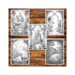 Carti si Birotica - Carti - Carti pentru copii - Carti de colorat - Carte de colorat pentru adulti, 50 de ilustratii, O lume noua, 106 pagini, A5 - Infinity.ro