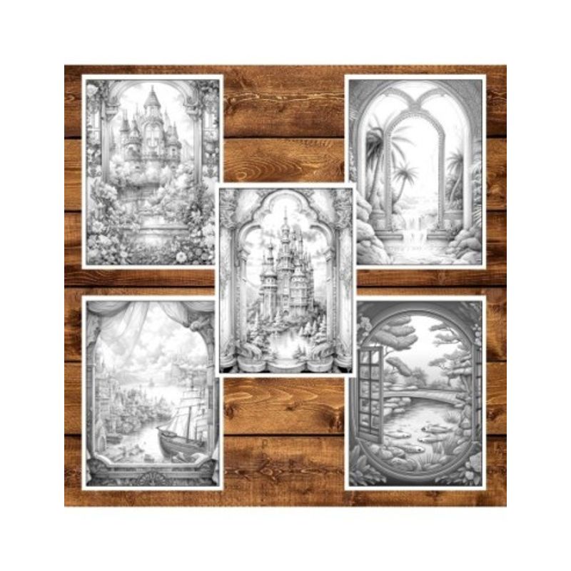 Carti si Birotica - Carti - Carti pentru copii - Carti de colorat - Carte de colorat pentru adulti, 50 de ilustratii, O lume noua, 106 pagini, A5 - Infinity.ro