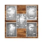 Carti si Birotica - Carti - Carti pentru copii - Carti de colorat - Carte de colorat pentru adulti, 50 de ilustratii, O lume paralela, 106 pagini, A5 - Infinity.ro