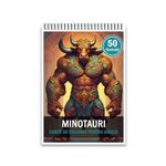 Carti si Birotica - Carti - Carti pentru copii - Carti de colorat - Carte de colorat pentru adulti, 50 de ilustratii, Minotauri, 106 pagini, A5 - Infinity.ro