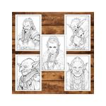 Carti si Birotica - Carti - Carti pentru copii - Carti de colorat - Carte de colorat pentru adulti, 50 de ilustratii, Orcs and Goblin, 106 pagini, A5 - Infinity.ro