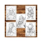Carti si Birotica - Carti - Carti pentru copii - Carti de colorat - Carte de colorat pentru adulti, 50 de ilustratii, Orcs and Goblin, 106 pagini, A5 - Infinity.ro